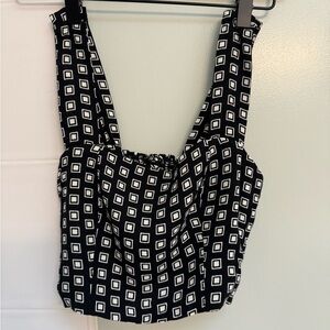 Reformation top black and white